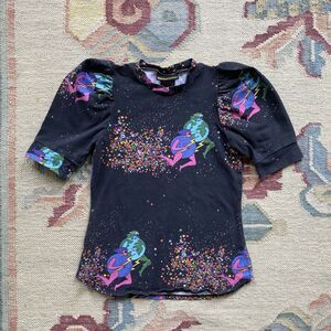 Nooworks Cosmic Ladies Short Sleeve Top Black XS Extra Small